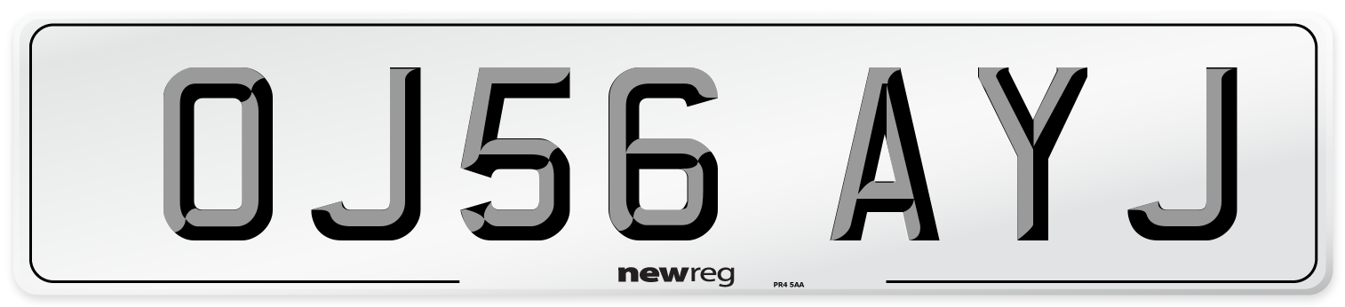 OJ56 AYJ Number Plate from New Reg